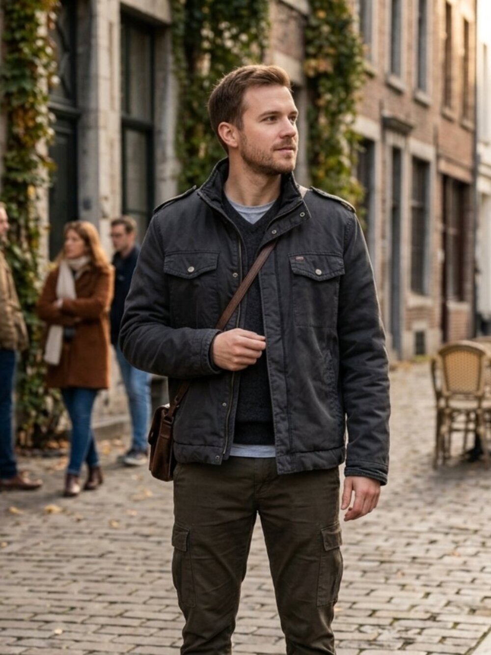 Levi’s Washed Black Cotton Utility Field Jacket